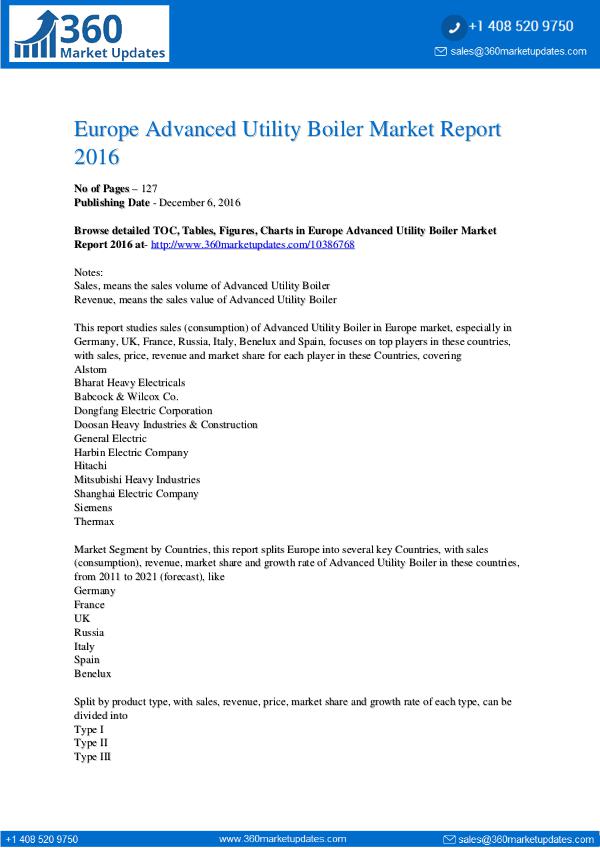 Global 3D Bioprinting Equipment Market Professional Survey Report 201 Advanced-Utility-Boiler-Market-Report-2016