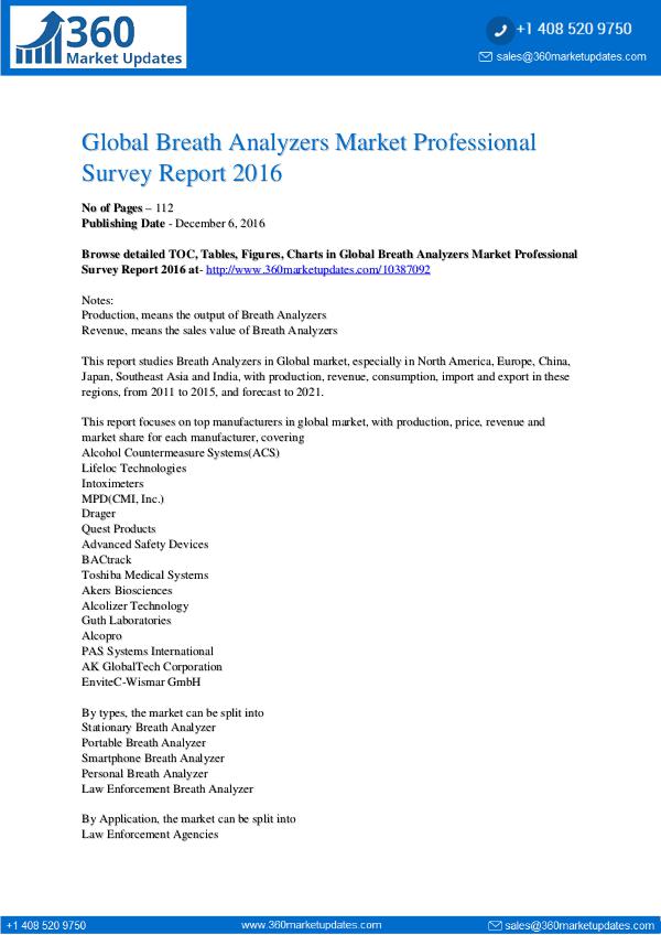 Global 3D Bioprinting Equipment Market Professional Survey Report 201 Breath-Analyzers-Market-Professional-Survey-Report