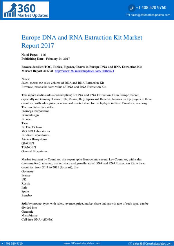 Global 3D Bioprinting Equipment Market Professional Survey Report 201 DNA-and-RNA-Extraction-Kit-Market-Report-2017