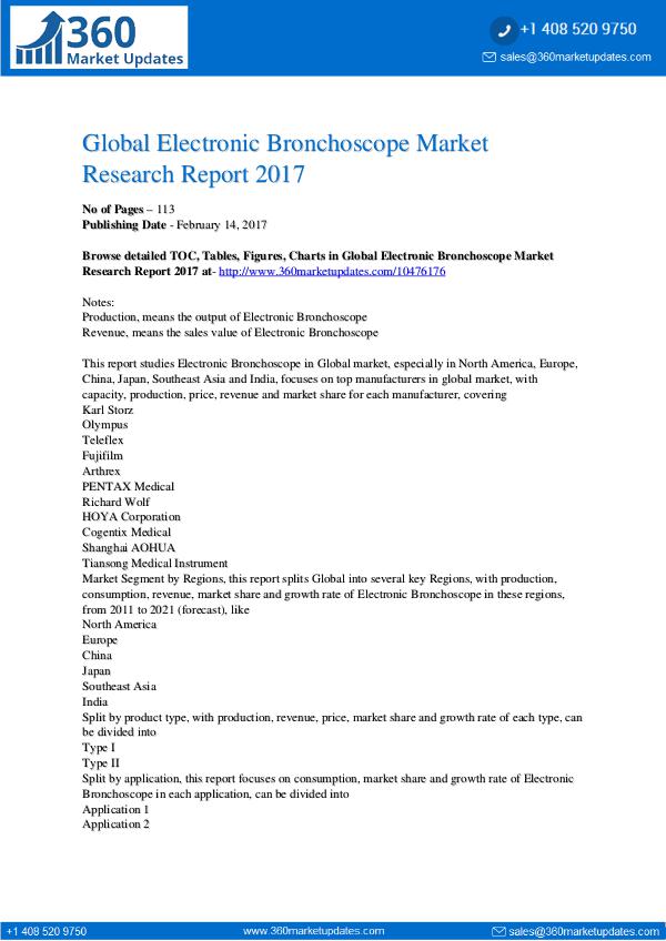 Global 3D Bioprinting Equipment Market Professional Survey Report 201 Electronic-Bronchoscope-Market-Research-Report-201