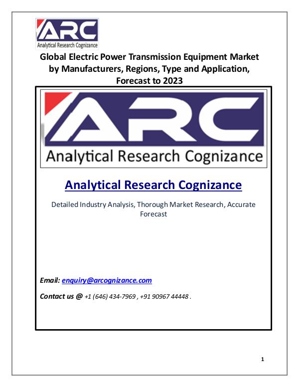 Industry Research Electric Power Transmission Equipment Market 2023