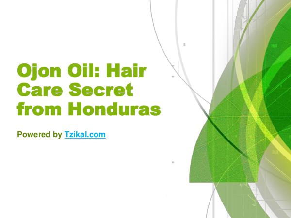 Organic T'zikal Ojon Oil Nature's Secret to Hair Care
