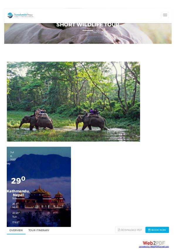 Nepal holidays short-wildlife-tour