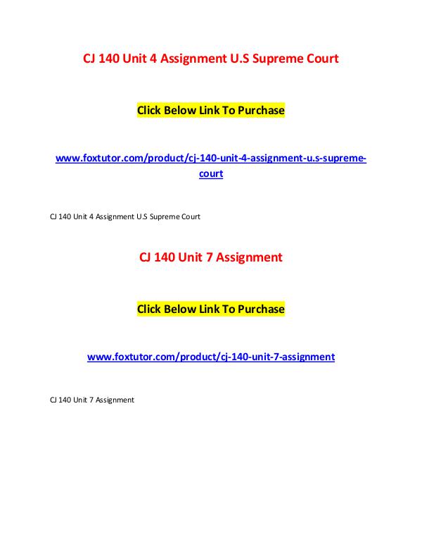 CJ 140 All Assignments CJ 140 All Assignments