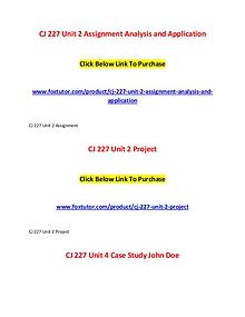 CJ 227 All Assignments