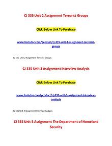 CJ 335 All Assignments