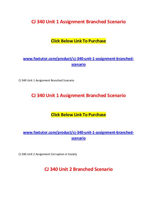 CJ 340 All Assignments CJ 340 All Assignments