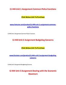 CJ 444 All Assignments
