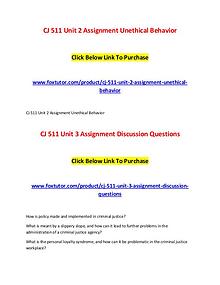 CJ 511 All Assignments