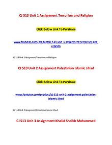 CJ 513 All Assignments