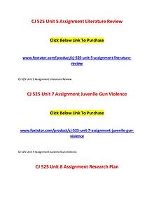 CJ 525 All Assignments