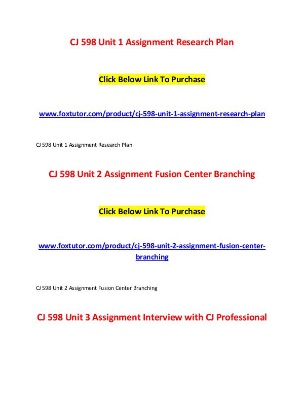 CJ 598 All Assignments CJ 598 All Assignments
