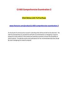 CJ 602 Comprehensive Examination 2