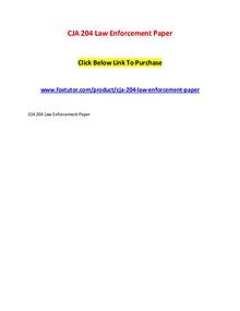 CJA 204 Law Enforcement Paper