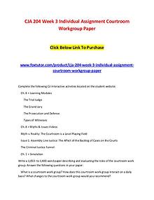 CJA 204 Week 3 Individual Assignment Courtroom Workgroup PaperC