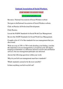 NATIONAL ASSOCIATION OF SOCIAL WORKERS / TUTORIALOUTLET DOT COM