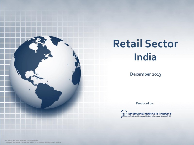 EMIS Emerging Market Information Service India Retail Sector