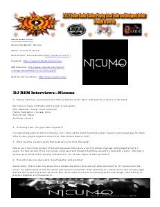 DJ REM STUDIOS Webzine September 2013 Issue 1