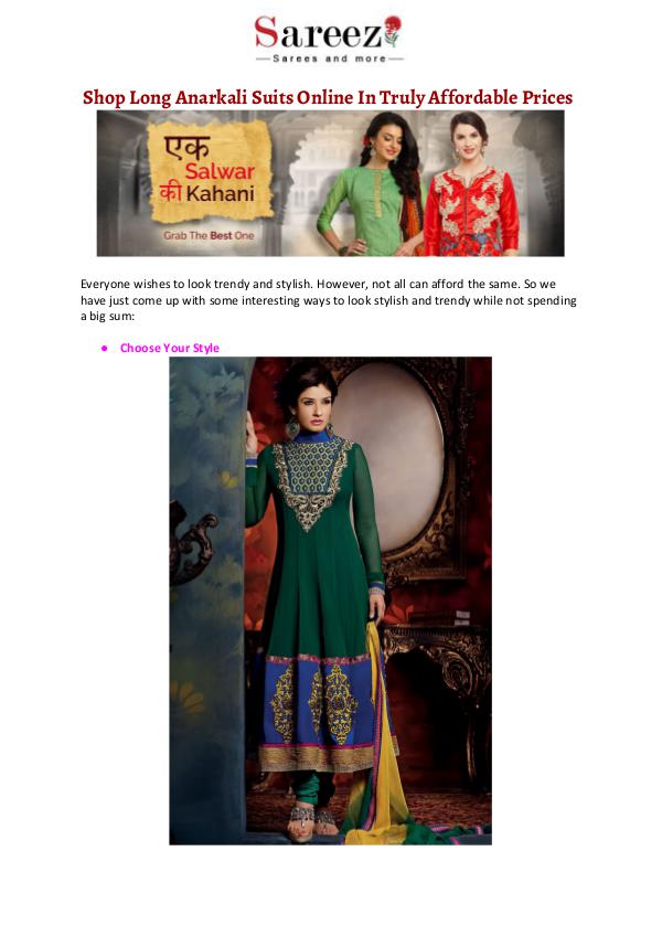 Shop Long Anarkali Suits Online In Truly Affordable Prices Shop Long Anarkali Suits Online In Truly Affordabl