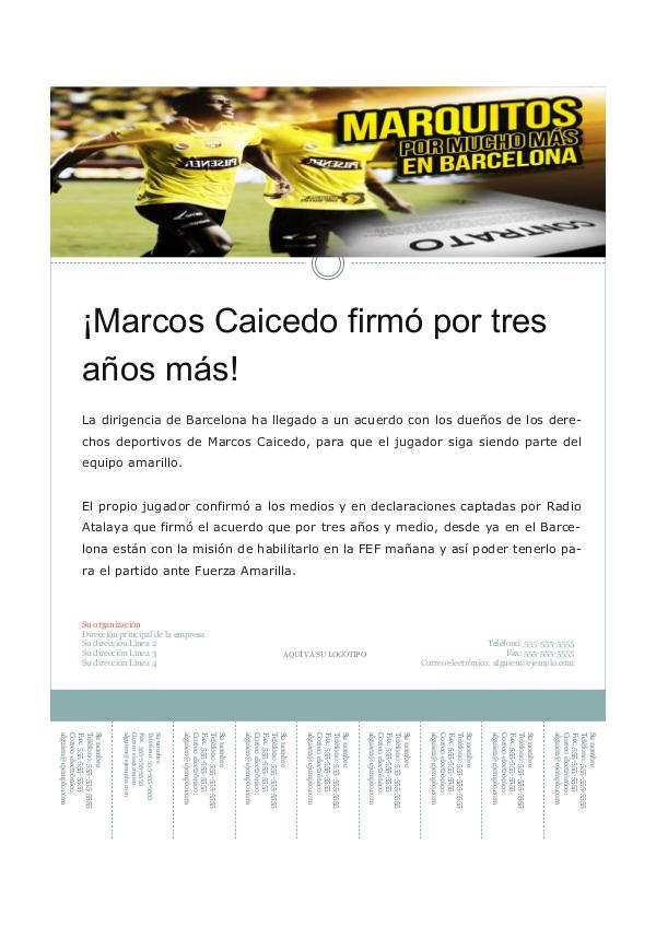 Marcos Caicedo se queda. BC10