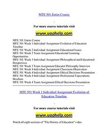 MTE 501 help Successful Learning/uophelp.com