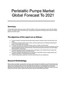 Peristaltic Pumps Market Global Forecast To 2021