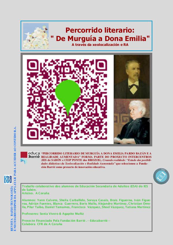 Publicaciones didácticas de la Biblioteca del IES de Sabón Revista Percorrido de Murguia a Dona Emilia PB