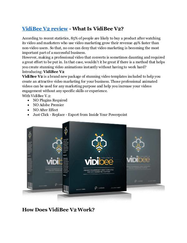 Marketing VidiBee V2 review- VidiBee V2(MEGA) $21,400 bonus