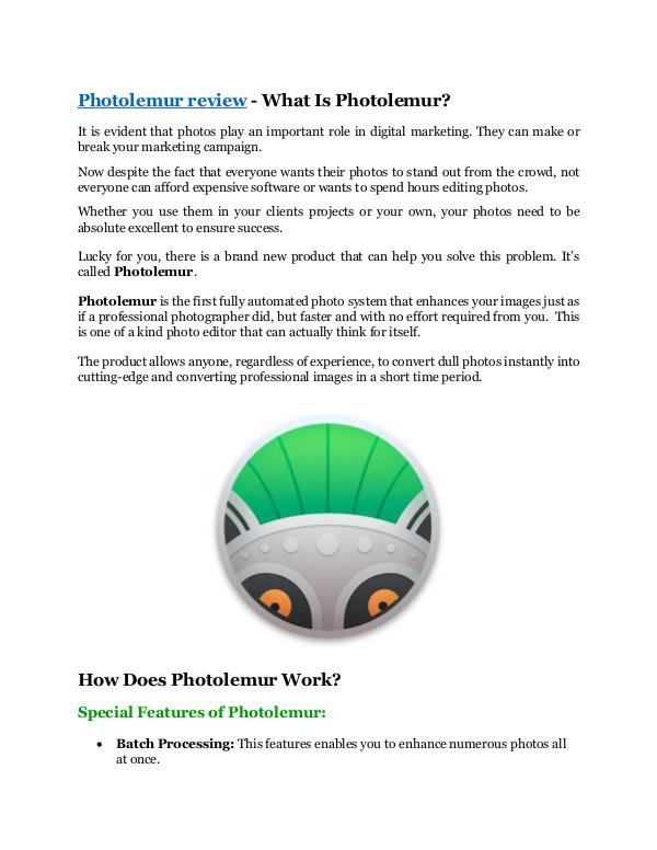 Marketing Photolemur review & GIANT bonus packs