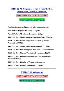 BSHS 455 STUDY Extraordinary Success /bshs455study.com