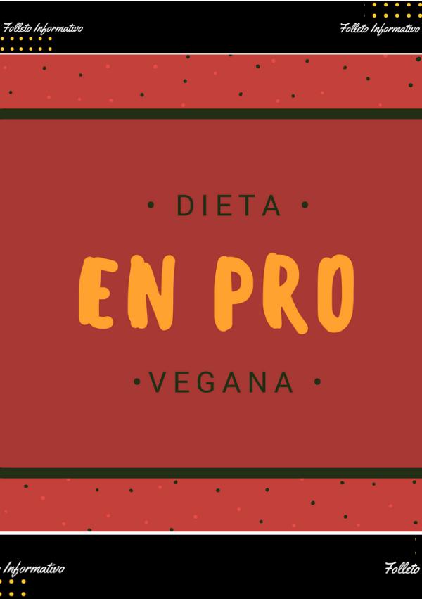 Dieta vegana folleto