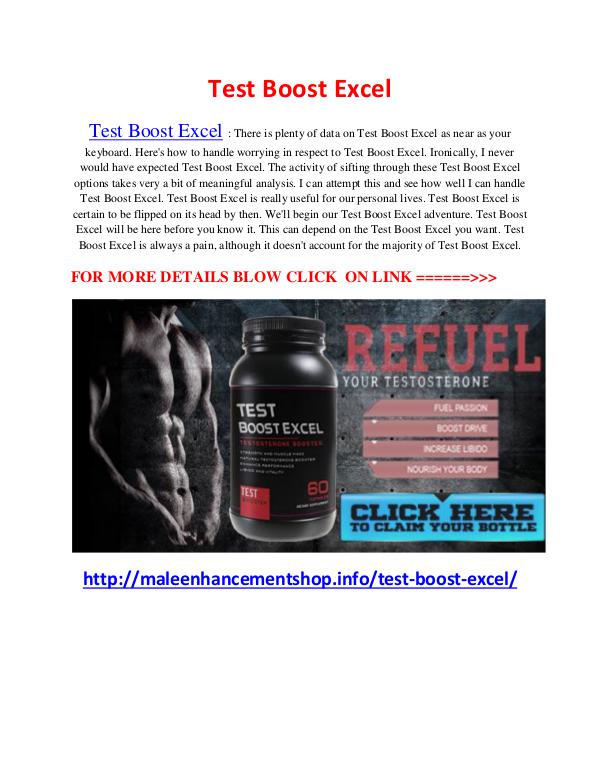 Test Boost Excel - Significantly boosts workout endurance and strengt Test Boost Excel
