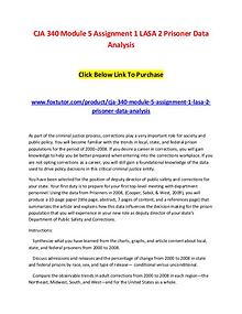 CJA 340 Module 5 Assignment 1 LASA 2 Prisoner Data Analysis