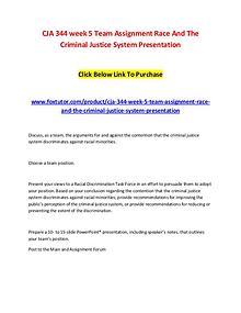 CJA 344 week 5 Team Assignment Race And The Criminal Justice System P