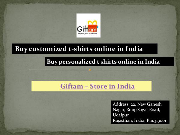 Buy customized t-shirts online in India giftam2