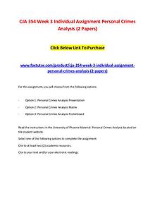 CJA 354 Week 3 Individual Assignment Personal Crimes Analysis (2 Pape
