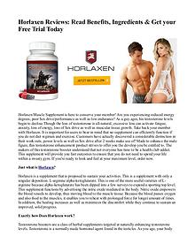 Horlaxen Reviews: Read Benefits, Ingredients & Get your Free Trial To
