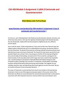 CJA 426 Module 5 Assignment 1 LASA 2 Centervale and Counterterrorism