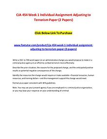 CJA 454 Week 1 Individual Assignment Adjusting to Terrorism Paper (2