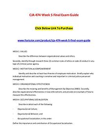 CJA 474 Week 5 Final Exam Guide