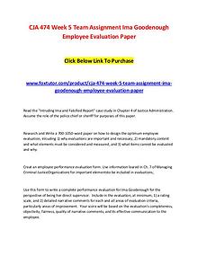CJA 474 Week 5 Team Assignment Ima Goodenough Employee Evaluation Pap