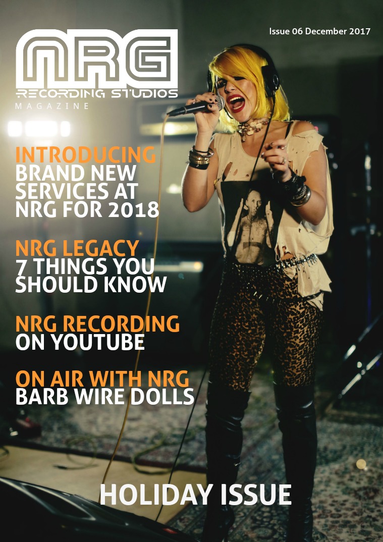 NRG Recording Monthly Magazine December 2017: Holiday Issue
