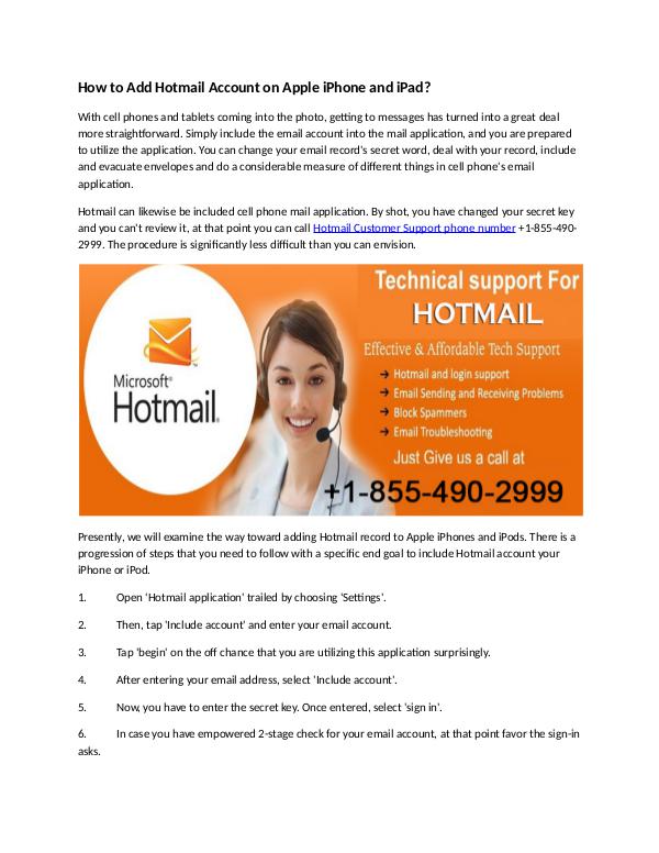 Hotmail Customer Support Services How_to_Add_Hotmail_Account_on_Apple_iPhone_and_iPa