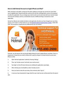 Hotmail Customer Support Services