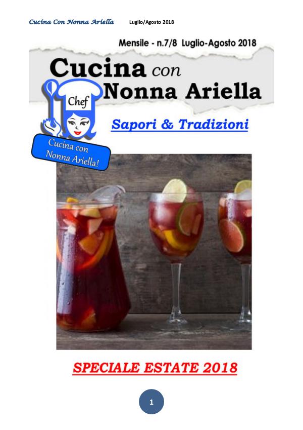 Cucina Con Nonna Ariella MagazineLuglio-Agosto2018