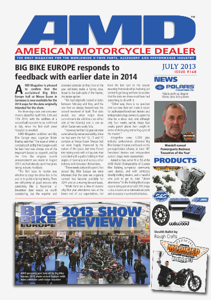 American Motorcycle Dealer AMD 168 July 2013