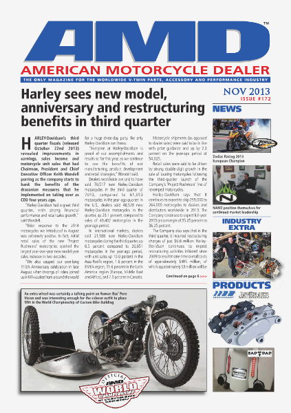 American Motorcycle Dealer AMD 172 November 2013