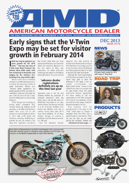 American Motorcycle Dealer AMD 173 December 2013