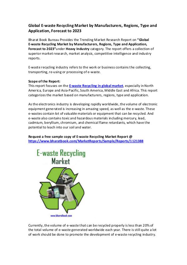 Global E-waste Recycling Market