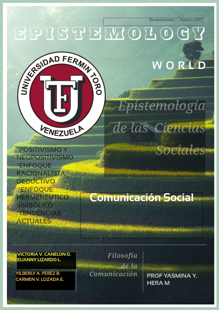 Epistemología de las Ciencias Sociales volumen1